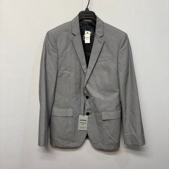 NWT Express Men Photographer Blazer Jacket Size 40R 40 Regular Cotton D015 -14 - Picture 1 of 16